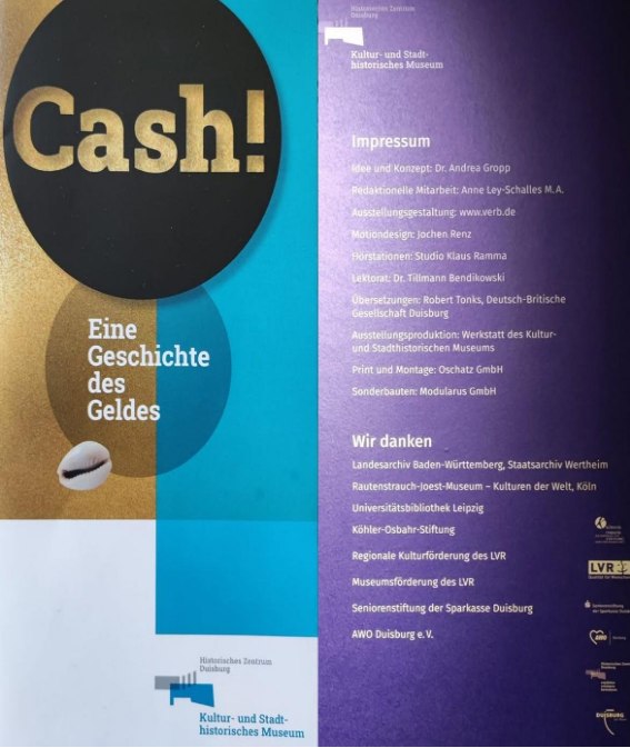 Cash! - Eine Geschichte des Geldes im Kultur- und Stadthistorischen Museum Duisburg