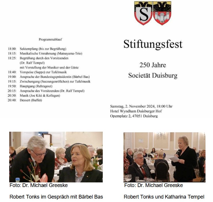 Stiftungsfest - 250 Jahre Societt Duisburg